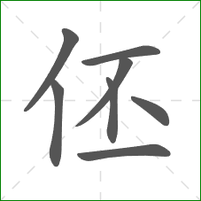 伾的笔顺