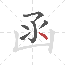 函的笔顺第6画：点