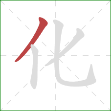 化的笔顺第1画：撇