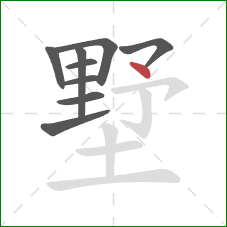 墅的笔顺第9画：点