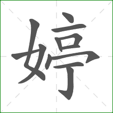 婷的笔顺 婷的笔顺