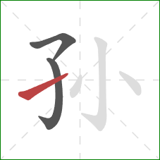 孙的笔顺第3画：提