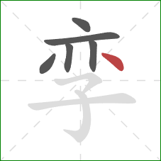 孪的笔顺第6画：点