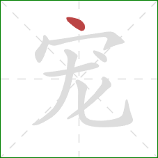 宠的笔顺第1画：点