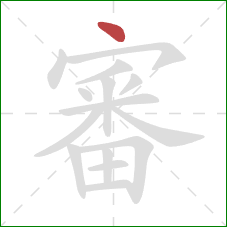 審的笔顺第1画：点