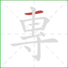 專的笔顺第1画：横