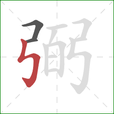 弼的笔顺第3画：竖折折钩