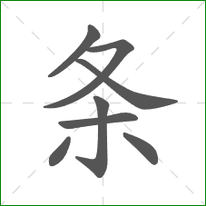 条的笔顺