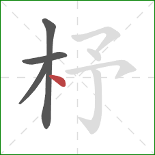 杼的笔顺第4画：点