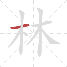 林的笔顺第1画：横