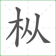枞的笔顺 枞的笔顺