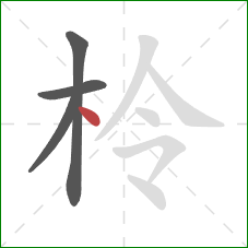 柃的笔顺第4画：点