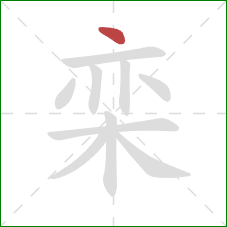 栾的笔顺第1画：点