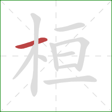 桓的笔顺第1画：横