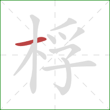 桴的笔顺第1画：横