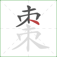 棗的笔顺第6画：点