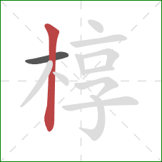 椁的笔顺第2画：竖