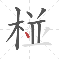 椪的笔顺第10画：点