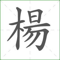 楊的笔顺