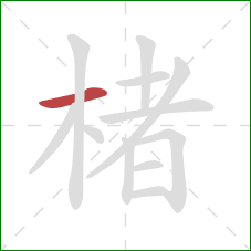 楮的笔顺第1画：横