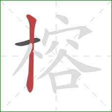 榕的笔顺第2画:竖 榕的笔顺第2画:竖