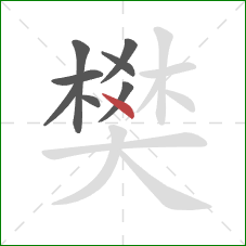 樊的笔顺第8画：点