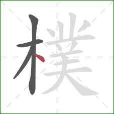 樸的笔顺第4画：点