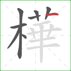 樺的笔顺第8画：横