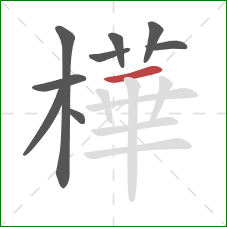 樺的笔顺第9画：横