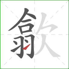 歙的笔顺第12画：提