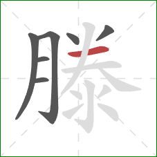 滕的笔顺第7画：横