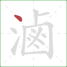 滷的笔顺第1画：点