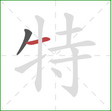 特的笔顺第2画：横