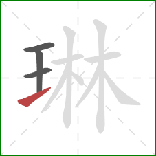 琳的笔顺第4画：提