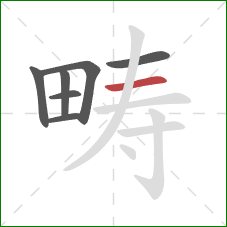 畴的笔顺第7画：横