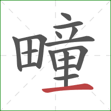 疃的笔顺第17画：横