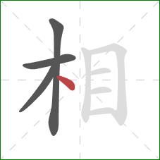 相的笔顺第4画：点