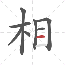 相的笔顺第8画：横