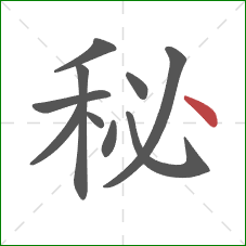 秘的笔顺第10画：点