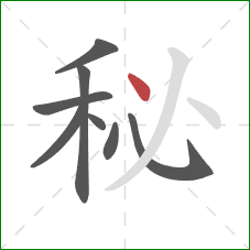 秘的笔顺第8画：点