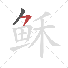 稣的笔顺第2画：横撇