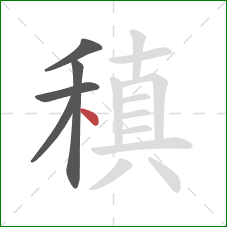 稹的笔顺第5画：点