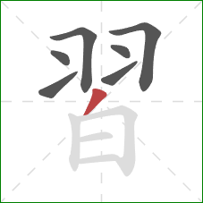 習的笔顺第7画：撇