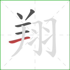 翔的笔顺第5画：横