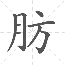肪的笔顺