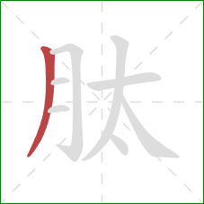 肽的笔顺第1画：撇