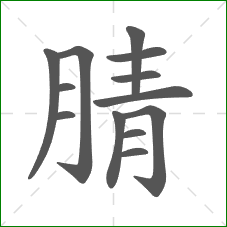 腈的笔顺 腈的笔顺