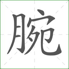 腕的笔顺 腕的笔顺