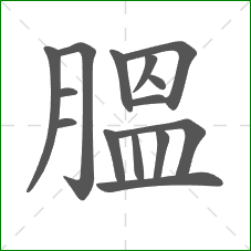 膃的笔顺