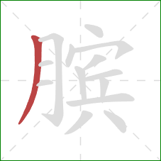 膑的笔顺第1画：撇